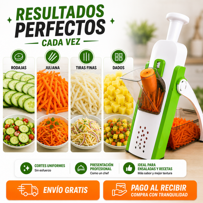 🥇 CortaChef Pro 4 en 1™ - Cortes Perfectos sin Riesgo para tus Manos