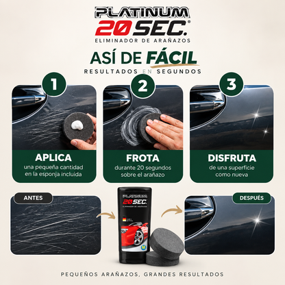 Eliminador de Arañazos Platinum® | Borra Rayones del Coche en 20 Segundos
