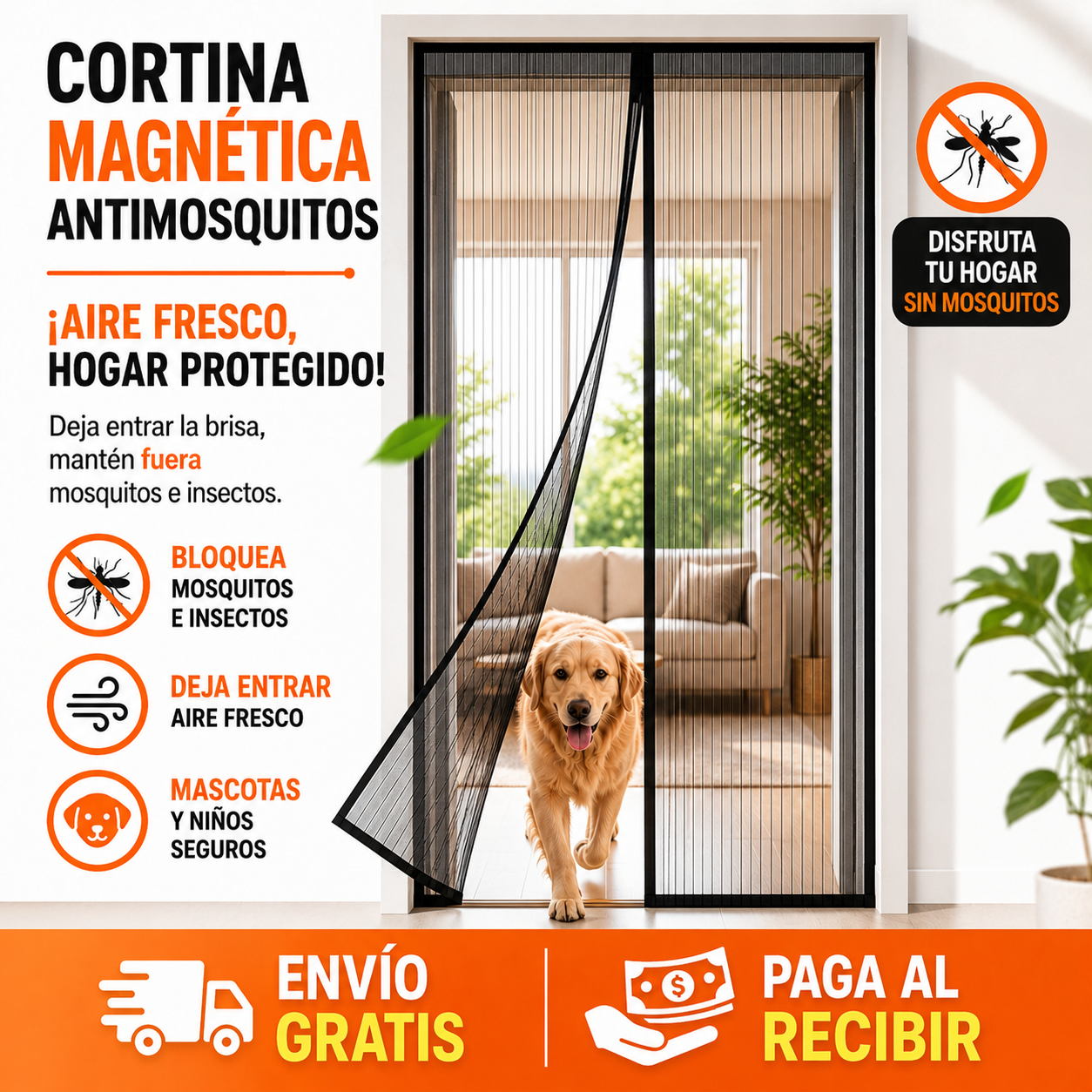Cortina Magnética Antimosquitos™ | Aire Fresco Sin Mosquitos Este Verano