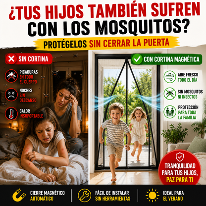 Cortina Magnética Antimosquitos™ | Aire Fresco Sin Mosquitos Este Verano
