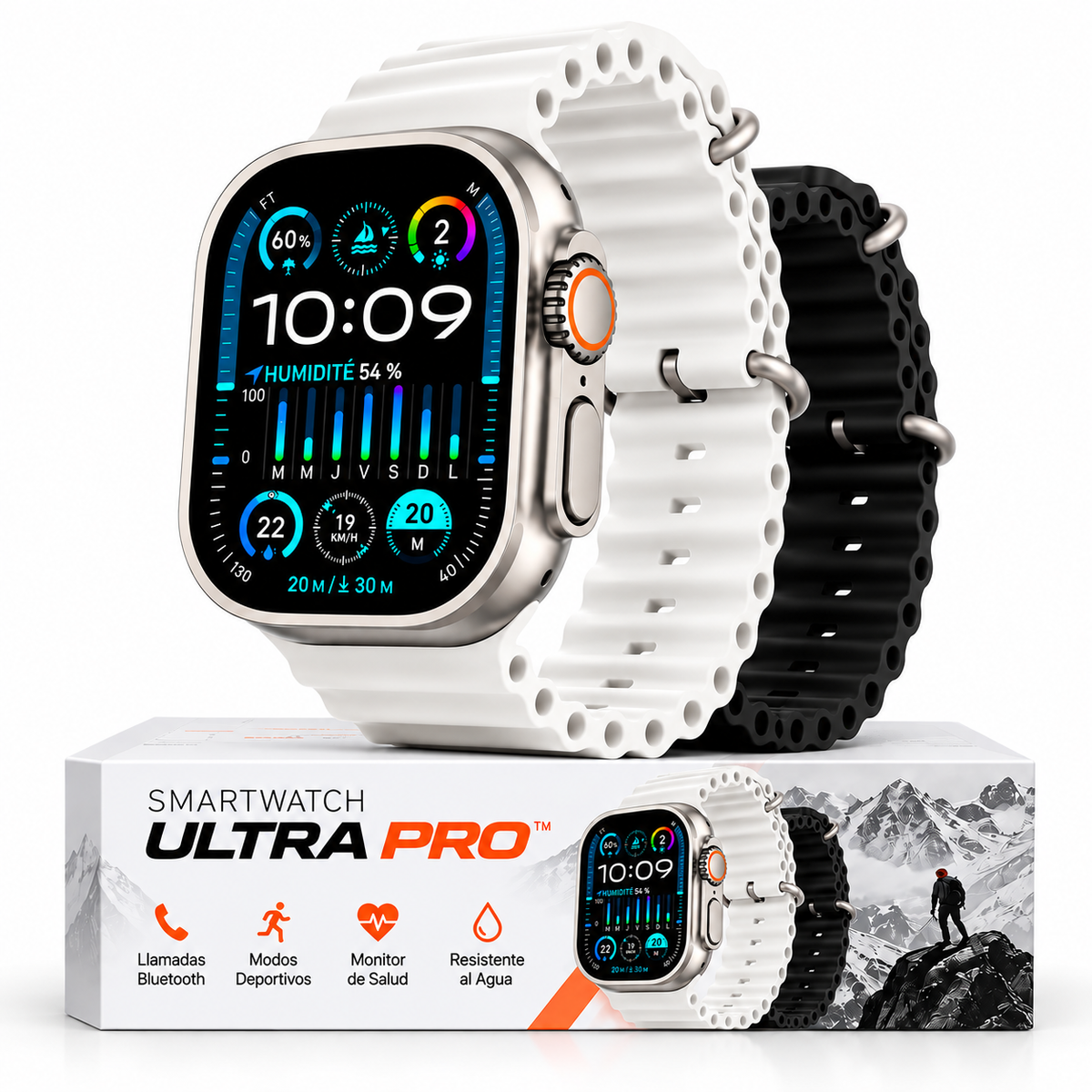 Smartwatch Ultra Pro™ – Tecnología y Estilo en tu Muñeca – 2 Correas Incluidas