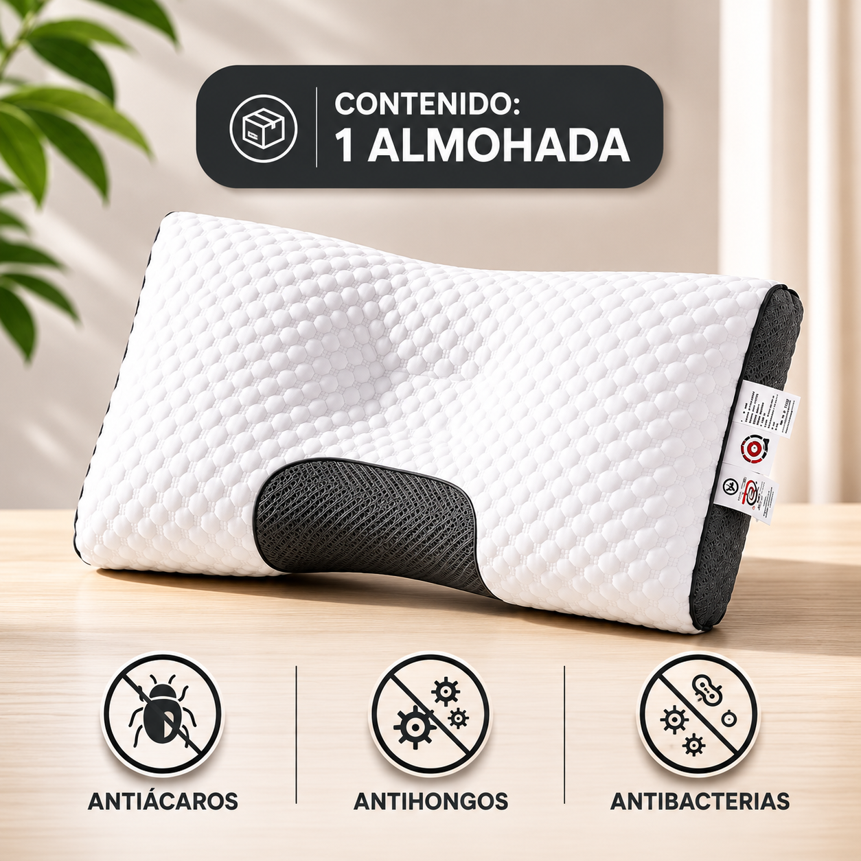 Almohada Ergonómica 3D™ | Descanso Profundo Toda la Noche 🌙