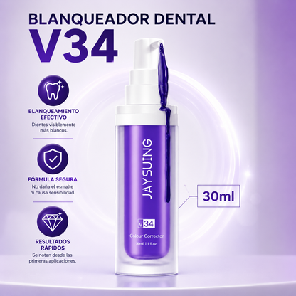 ✨ Blanqueador Dental V34™ Sonrisa Más Blanca Desde la Primera Aplicación