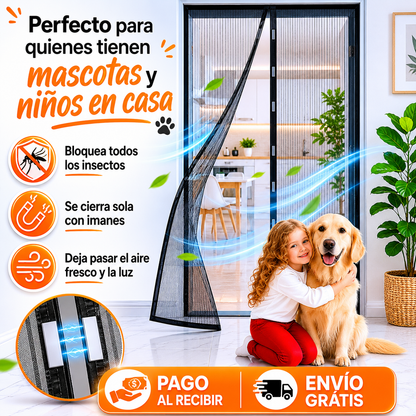 Cortina Magnética Antimosquitos™ | Mantén los Insectos Fuera Sin Cerrar la Puerta 🚪✨