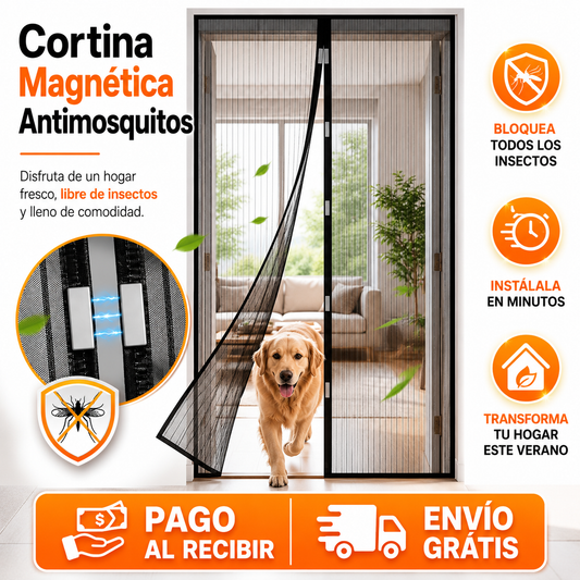 Cortina Magnética Antimosquitos™ | Mantén los Insectos Fuera Sin Cerrar la Puerta 🚪✨