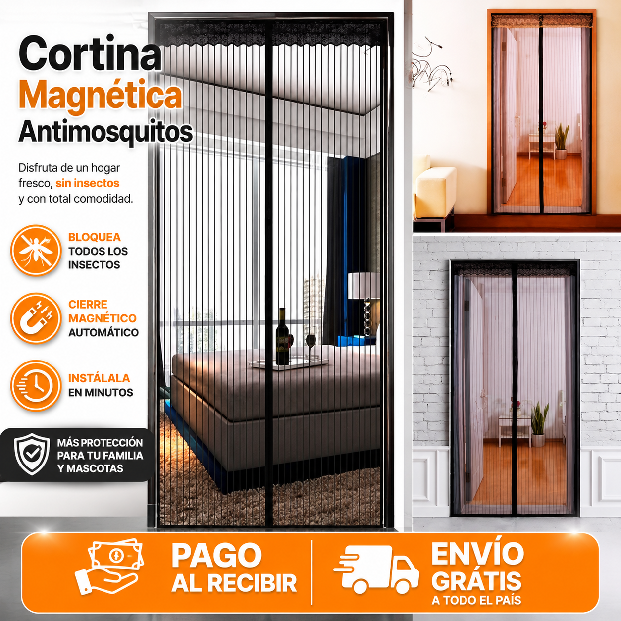Cortina Magnética Antimosquitos™ | Mantén los Insectos Fuera Sin Cerrar la Puerta 🚪✨