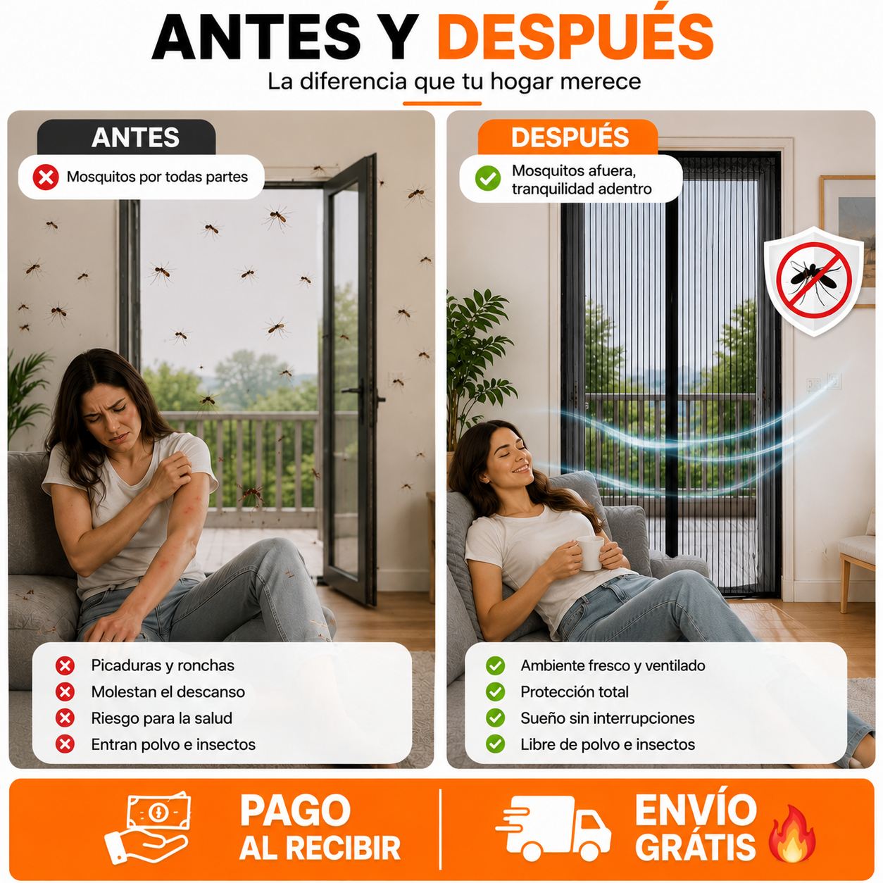Cortina Magnética Antimosquitos™ | Mantén los Insectos Fuera Sin Cerrar la Puerta 🚪✨
