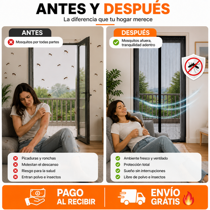 Cortina Magnética Antimosquitos™ | Mantén los Insectos Fuera Sin Cerrar la Puerta 🚪✨