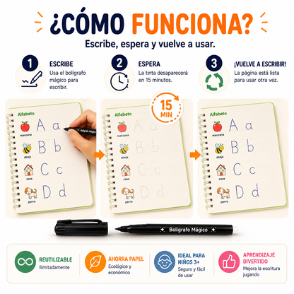 🎓 Cuaderno Montessori Mágico™ | Prepara a Tu Hijo para la Escuela Jugando