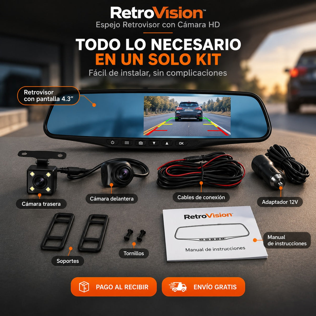 RetroVision™ – El Retrovisor que Elimina los Puntos Ciegos