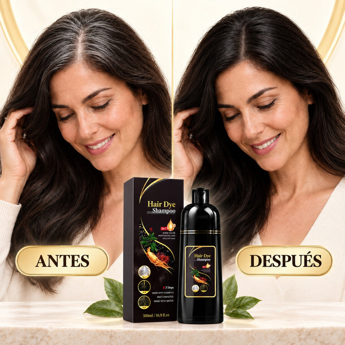 BlackRevive™ – Champú Colorante 3 en 1 (500 ml)