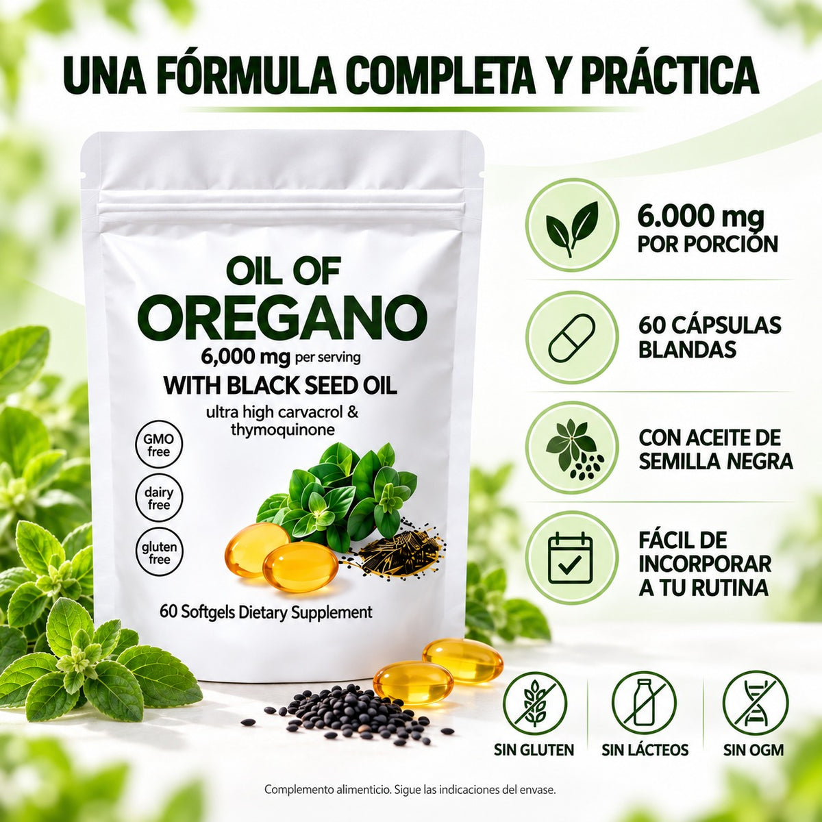 Oregano Black™ – Aceite de Orégano + Semilla Negra (60 cápsulas)
