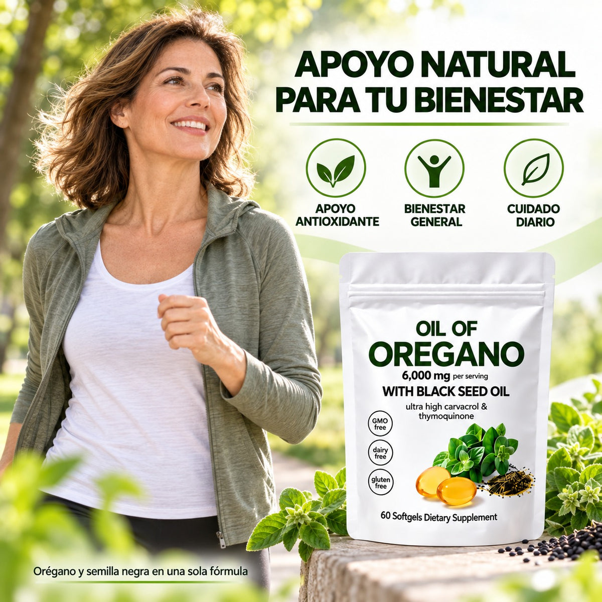 Oregano Black™ – Aceite de Orégano + Semilla Negra (60 cápsulas)