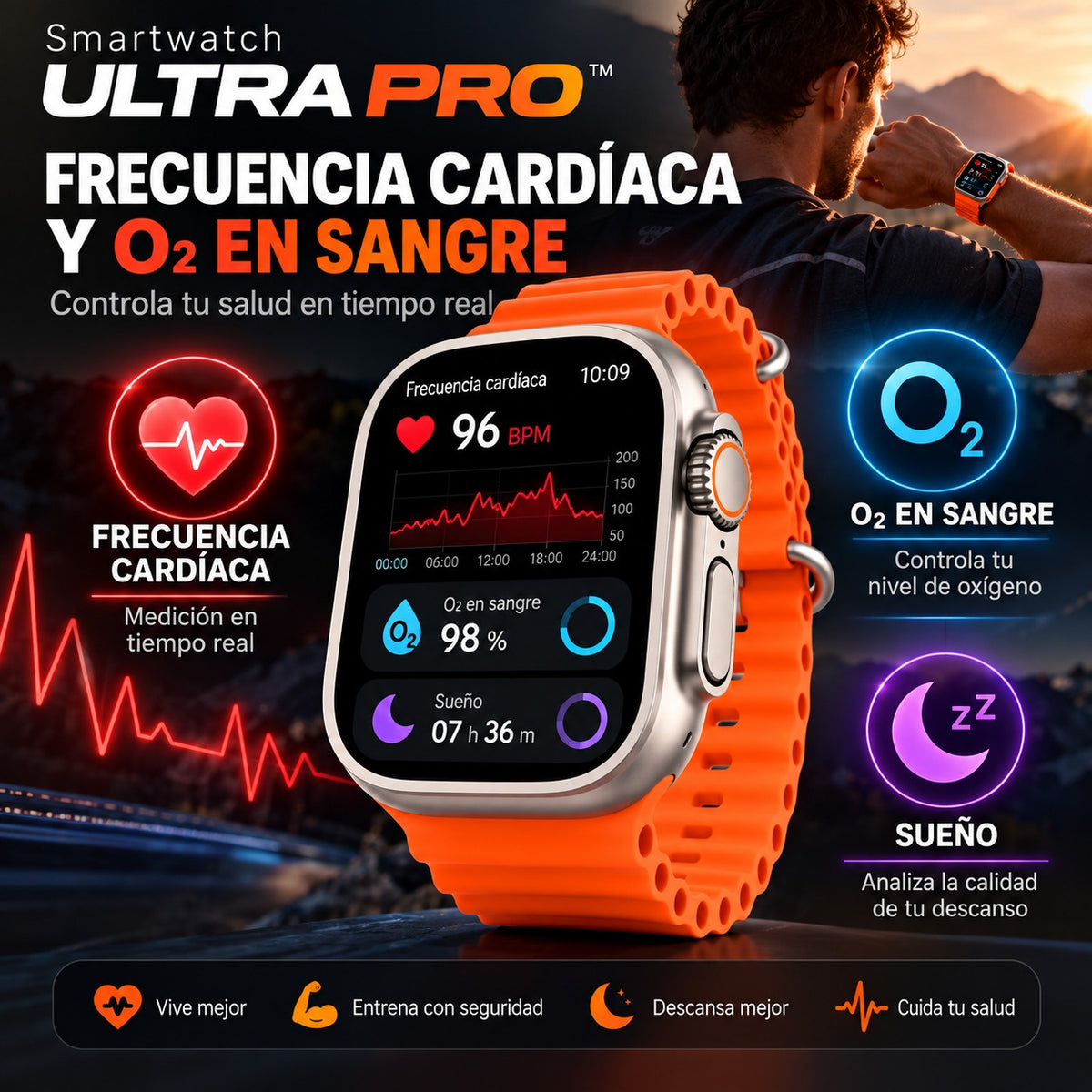 Smartwatch Ultra Pro™ – Tecnología y Estilo en tu Muñeca – 2 Correas Incluidas