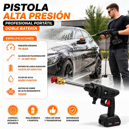 Pistola Alta Presión Profesional™ | Limpia en Minutos lo que Antes Tomaba Horas ✅