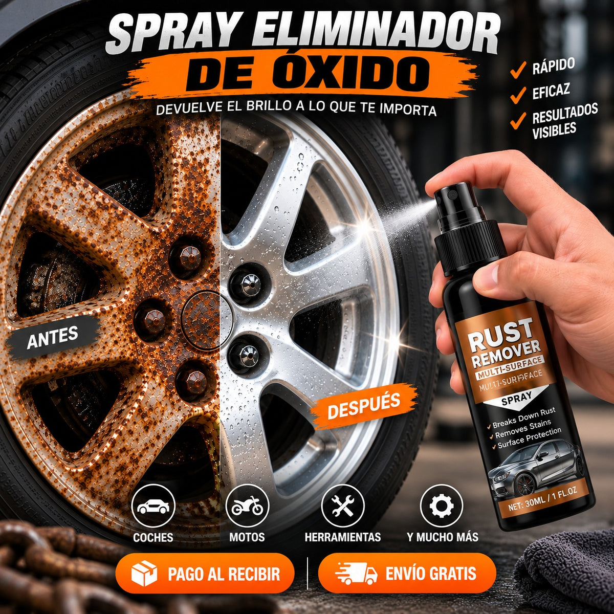 Rust Remover™ – Spray Restaurador Antióxido