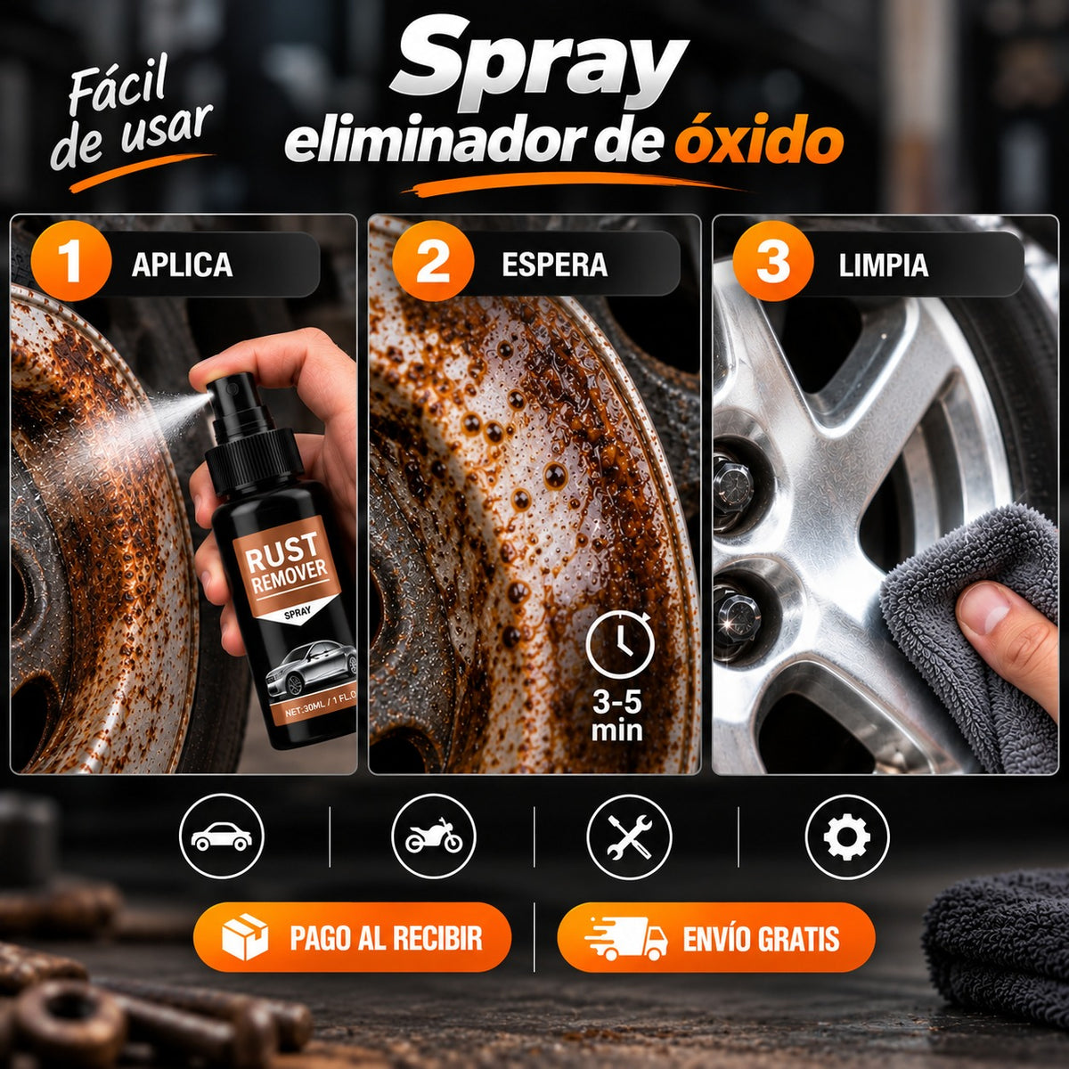 Rust Remover™ – Spray Restaurador Antióxido