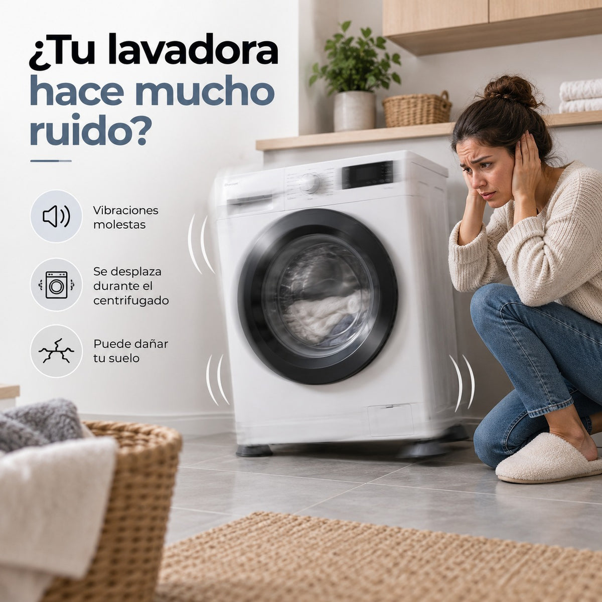 Kit Antivibración para Lavadora | Adiós a Ruidos y Movimientos