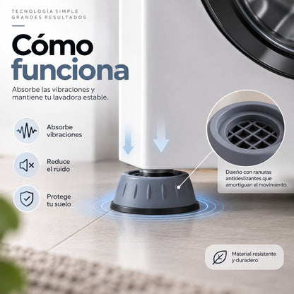 Kit Antivibración para Lavadora | Adiós a Ruidos y Movimientos