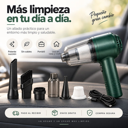 VacuPro™ 3 en 1 – Aspirador, Soplador e Inflador Portátil
