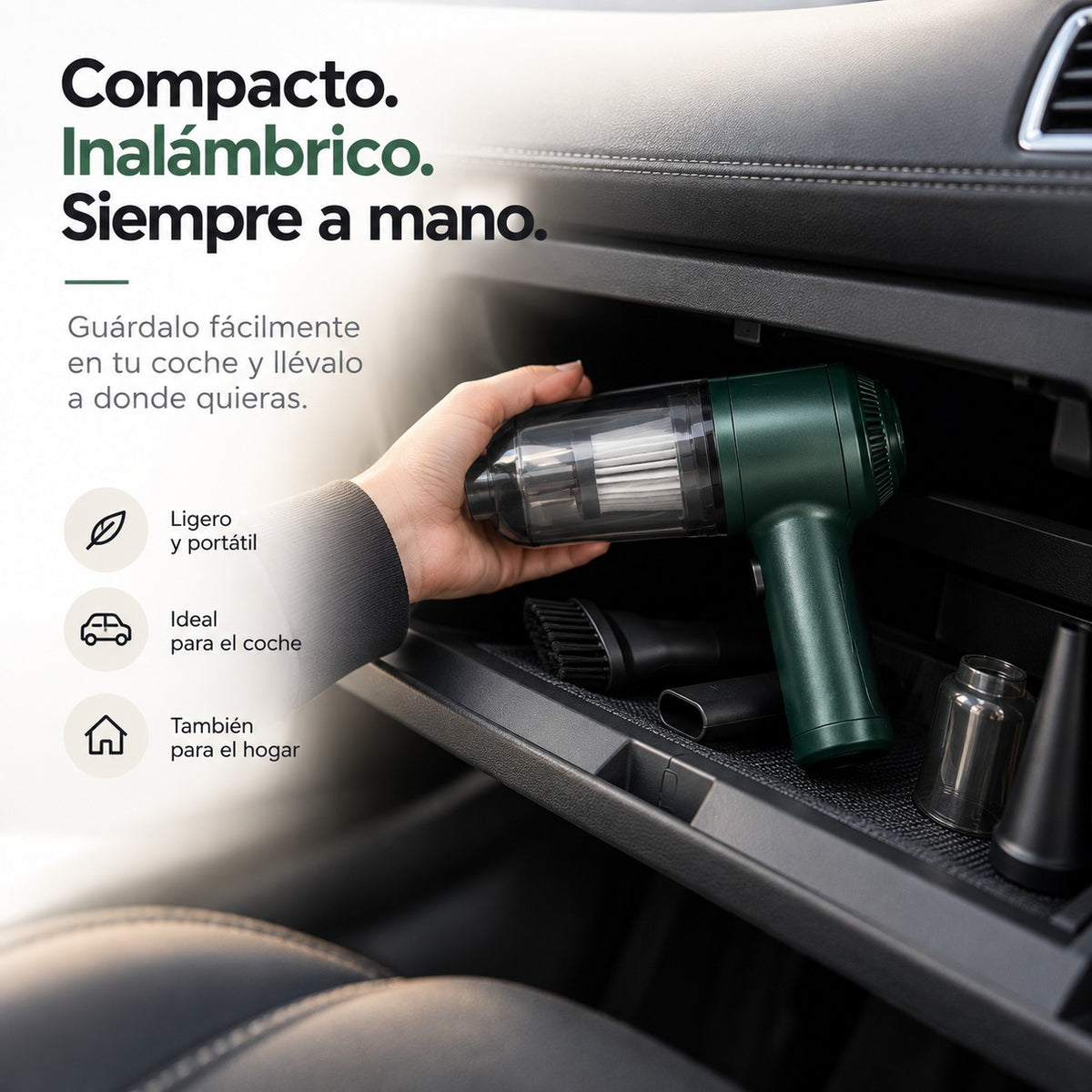 VacuPro™ 3 en 1 – Aspirador, Soplador e Inflador Portátil